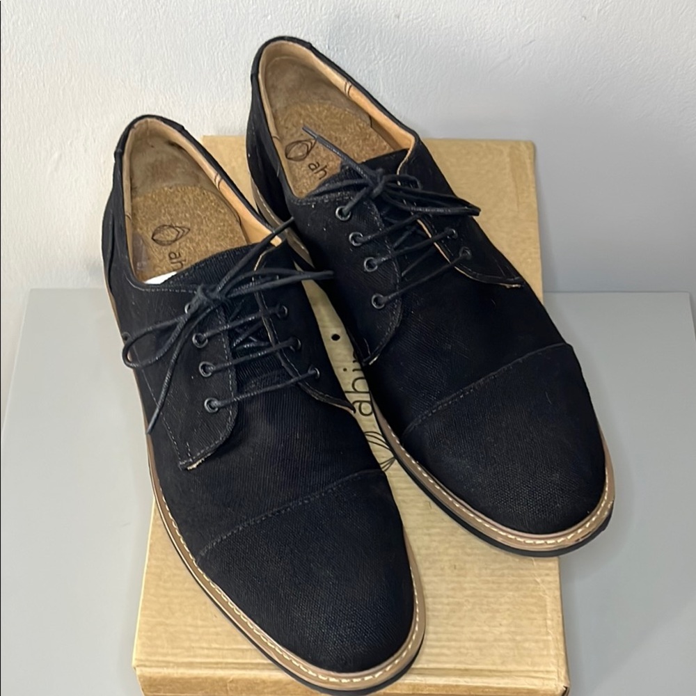 Black Derby William Oxfords from  Ahimsa with Minimalist Design